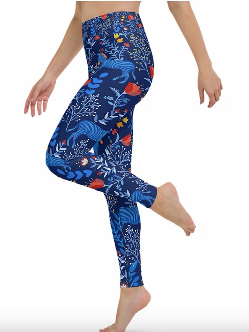 Jessie Zhao High Waist Yoga Leggings In Zebra